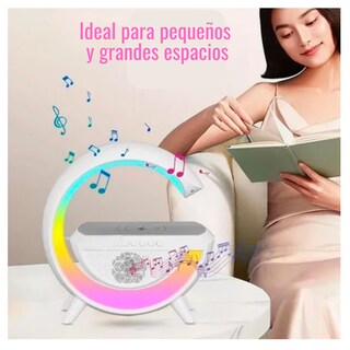 Foto 7 | Foto 7 | Bocina Bluetooth Genérica con Cargador Inalámbrico Y Lámpara color Blanco