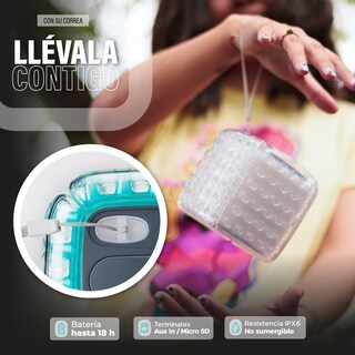 Foto 5 | Foto 5 | Bocina Portátil Binden Air Spkr Azul