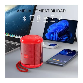 Foto 3 | Foto 3 | Mini Bocina Portátil Bluetooth Inalámbrica Altavoz Sd Rojo