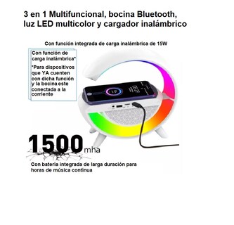 Foto 3 | Foto 3 | Bocina Prodoty Blanca con Luz Led y Bluetooth