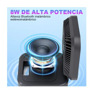 Foto 2 | Foto 2 | Bocina Bluetooth Portátil Multifuncional Con Ventilador Rgb Eo Safe Imports  Esi-14565 Negro