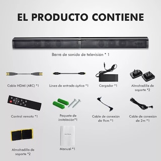 Foto 2 | Foto 2 | Barra de Sonido Cine En Casa Desmontable Bluetooth Negro