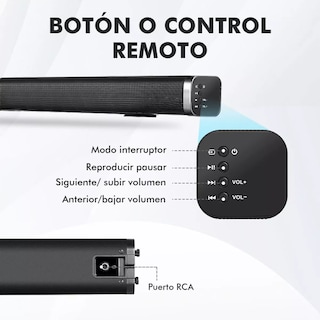 Foto 3 | Foto 3 | Barra de Sonido Cine En Casa Desmontable Bluetooth Negro