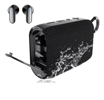 Foto 4 | Foto 4 | Bocina Bluetooth Portátil con Audífonos Inalámbricos Belug Negros