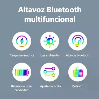 Foto 3 | Foto 3 | Bocina Cargador Inalámbrico Con Luz