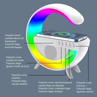 Foto 4 | Foto 4 | Bocina Cargador Inalámbrico Con Luz