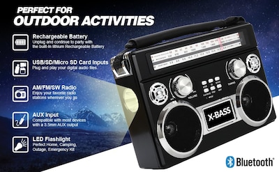 Foto 4 | Foto 4 | Radio Portátil Supersonic Sc-1097bt De 3 Bandas Con Bluetooth - Venta Internacional.