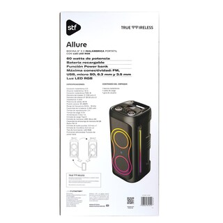 Foto 6 | Foto 6 | Bocina Inalámbrica Portátil Stf Allure 8''x2 Con Luz Led Rgb