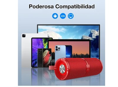 Foto 4 | Foto 4 | Xtellar Bocina Bluetooth 5.1, Portátil, Inalámbrica, Sonido Estéreo Hd, 2400mah, Con Manos Libres, Rojo Estilizado