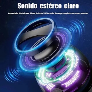 Foto 6 | Foto 6 | Duo De Bocinas Bluetooth Recargables Portatiles Magneticas Con Luces Rgb.