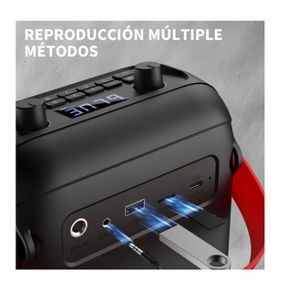 Foto 3 | Foto 3 | Bocina Portátil Bluetooth 5.3 Recargable Inalámbrico 40w Altavoz Negro