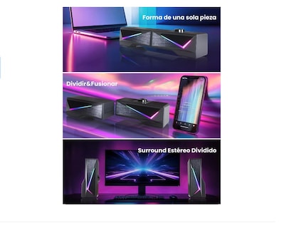 Foto 2 | Foto 2 | Xtellar Bocinas Con Rgb,para Pc/tv Gamer,desmontable Altavoz