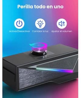 Foto 3 | Foto 3 | Bocinas Con Rgb para Pc/tv Gamer desmontable Con Altavoz Negro