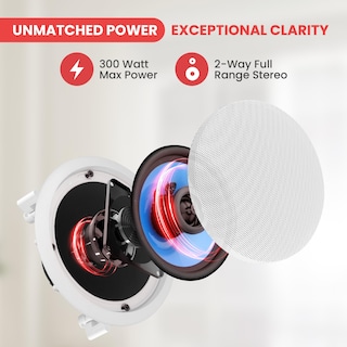 Foto 4 | Foto 4 | Altavoz Pyle Home De 2 Vías Para Empotrar En Pared Y Techo Pic8e, 300 W, 8 Pulgadas - Venta Internacional.
