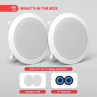 Foto 6 | Foto 6 | Altavoz Pyle Home De 2 Vías Para Empotrar En Pared Y Techo Pic8e, 300 W, 8 Pulgadas - Venta Internacional.