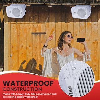 Foto 4 | Foto 4 | Altavoces Exteriores Pyle 300w Impermeables De Grado Marino Blancos - Venta Internacional.