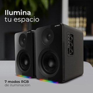 Foto 4 | Foto 4 | Bocinas Acteck Dynamic Exact R Bs700 Inalambrico Sonido 2.0 Bluetooth 5.3 50w Rms Iluminacion Rgb Negro