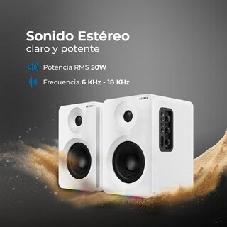 Foto 2 | Foto 2 | Bocinas Acteck Dynamic Exact R Bs700 Inalámbrico Sonido 2.0 Bluetooth 5.3 50w Rms Iluminacion Rgb Blanco