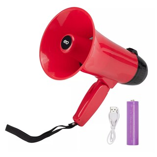 Foto 1 | Foto 1 | Megáfono Usb Con Sirena Bluetooth Y Grabador Recargable Eo Safe Imports Esi-13026-1 Rojo