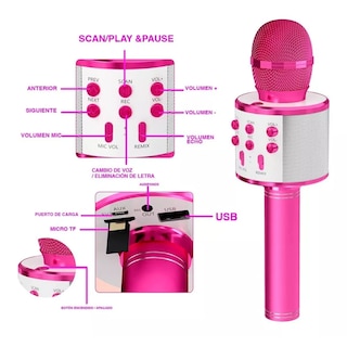 Foto 3 | Foto 3 | Micrófono Inalámbrico Eo Safe Imports Esi4994 con Bluetooth color Rosa