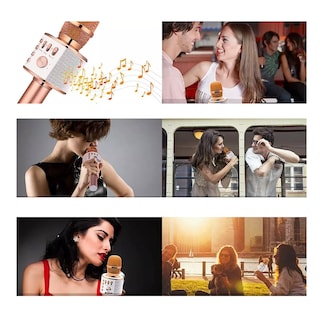 Foto 3 | Foto 3 | Micrófono Inalámbrico BELUG Bluetooth Rosa Golden