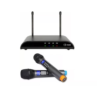Foto 1 | Foto 1 | Micrófono Uhf Profesional con Frecuencia Multicanal Bluetooth Eo Safe Imports Esi-8627 color Negro