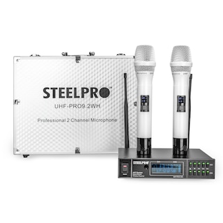 Foto 1 | Foto 1 | Micrófono Uhf Profesional Blanco Frecuen Multicanal Steelpro