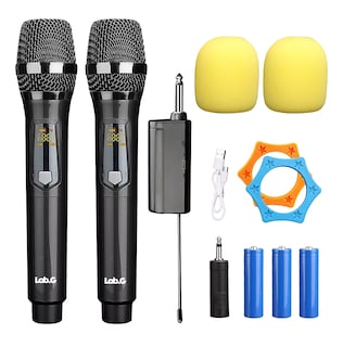 Foto 1 | Foto 1 | Micrófono Inalámbrico Lab.g Profesional Karaoke Kit 2 Pcs Universal, Color Negro