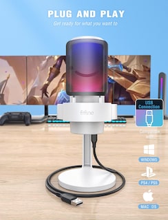Foto 6 | Foto 6 | Micrófono Rgb Fifine Blanco - Venta Internacional
