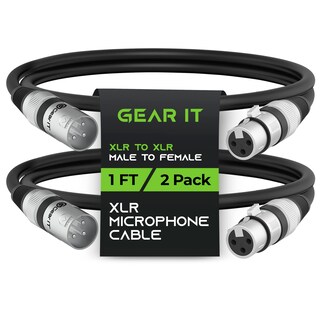 Foto 1 | Foto 1 | Cable De Micrófono Xlr Gearit Macho A Hembra De 30 Cm, Paquete De 2 - Venta Internacional.