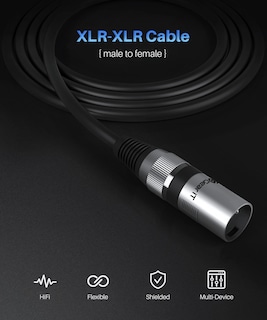 Foto 2 | Foto 2 | Cable De Micrófono Xlr Gearit Macho A Hembra De 30 Cm, Paquete De 2 - Venta Internacional.