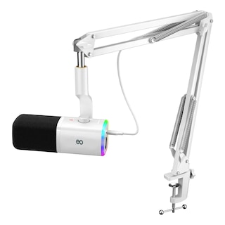 Foto 1 | Foto 1 | Micrófono Dinámico Usb/xlr Rgb Con Brazo Eo Safe Imports Esi-20571 Blanco