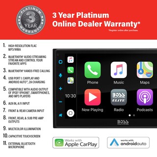 Foto 2 | Foto 2 | Reproductor Multimedia Para Coche Boss Audio Elite Be950wcpa 6.75'' - Venta Internacional.