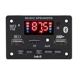 Foto 1 | Foto 1 | Modulo Rep Audio Bluetooth Mp3 Usb Aux Fm Microfono 5v Control Lab.g Negro