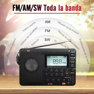 Foto 2 | Foto 2 | Radio Am Fm Portátil Sw Reproductor De Mp3 Eo Safe Imports Esi-20210 Negro