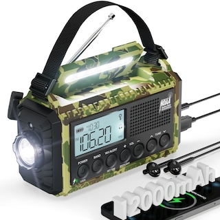 Foto 1 | Foto 1 | Radio De Emergencia Roxicosly Con Manivela De 1200 Mah Con Linterna - Venta Internacional.