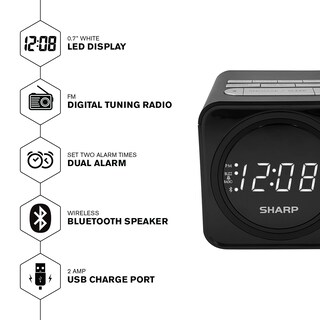 Foto 3 | Foto 3 | Radio Reloj Sharp Spc729amz Con Altavoz Bluetooth Y Radio Fm - Venta Internacional.