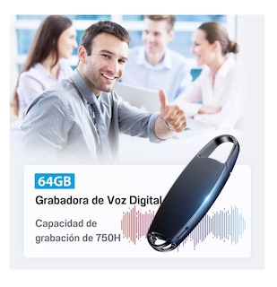 Foto 2 | Foto 2 | Mini-USB 64GB Lab.G Grabadora Activada por Voz V13 Negro