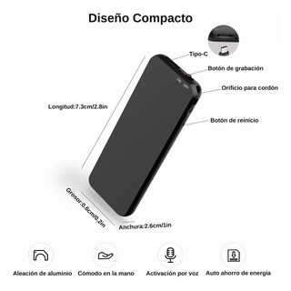 Foto 3 | Foto 3 | Grabadora Voz, 64gb Grabadora Usb-c Portátil Para Clases Eo Safe Imports Esi-16153 Negro