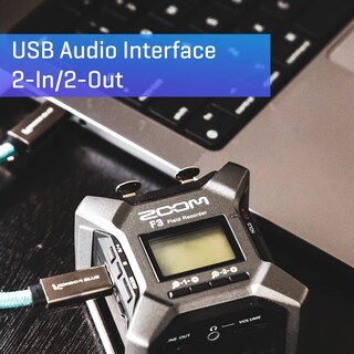 Foto 3 | Foto 3 | Grabador De Campo Zoom F3 De 2 Entradas 32 Bits/96 Khz Con Bluetooth - Venta Internacional.