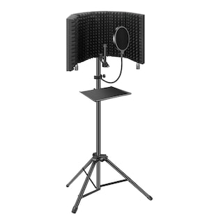 Foto 1 | Foto 1 | Escudo De Aislamiento De Micrófono Plegable Sonido Eo Safe Imports Esi-14405 Negro