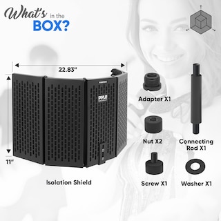 Foto 7 | Foto 7 | Escudo De Aislamiento De Sonido Para Micrófono Pyle Studio Con 5 Paneles - Venta Internacional.