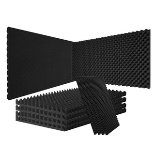 Foto 1 | Foto 1 | Paneles Acústicos De Espuma Vevor, 48 X 24 X 5 Cm, 4 Unidades, Insonorizados, Negros - Venta Internacional.