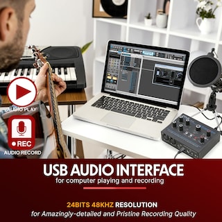 Foto 4 | Foto 4 | Interfaz De Audio Usb Pyle Pmux6 Con Entradas De Micrófono/guitarra/aux - Venta Internacional.