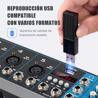 Foto 2 | Foto 2 | Mezcladora de Audio Eo Safe Imports ESI-10878 Negra Bluetooth 7 Canales 16 Efectos
