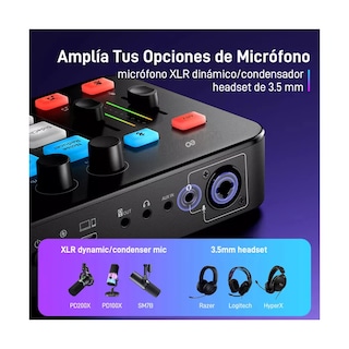 Foto 2 | Foto 2 | Mezclador Interfaz Audio Para Gamer Stream Eo Safe Imports Esi-20205 Negro