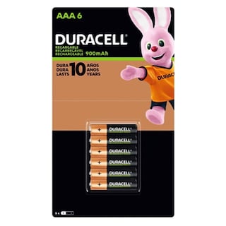 Foto 1 | Foto 1 | Pila Duracell Recargable con 6 Pilas Aaa de 900 Mah 1.2 V