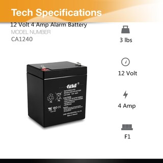 Foto 2 | Foto 2 | Batería De Alarma Casil Ca1240 12v 4ah Sla Para Sistema Adt - Venta Internacional.