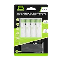 Pilas Recargables Urban Balance Aa Con Cable Tipo C De 1.5v 4 Piezas