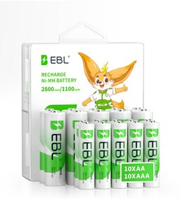 Foto 1 | Foto 1 | Pilas Recargables Ebl Aa 2800 Mah (paquete De 10) + Aaa De 1100 Mah (paquete De 10) - Venta Internacional.